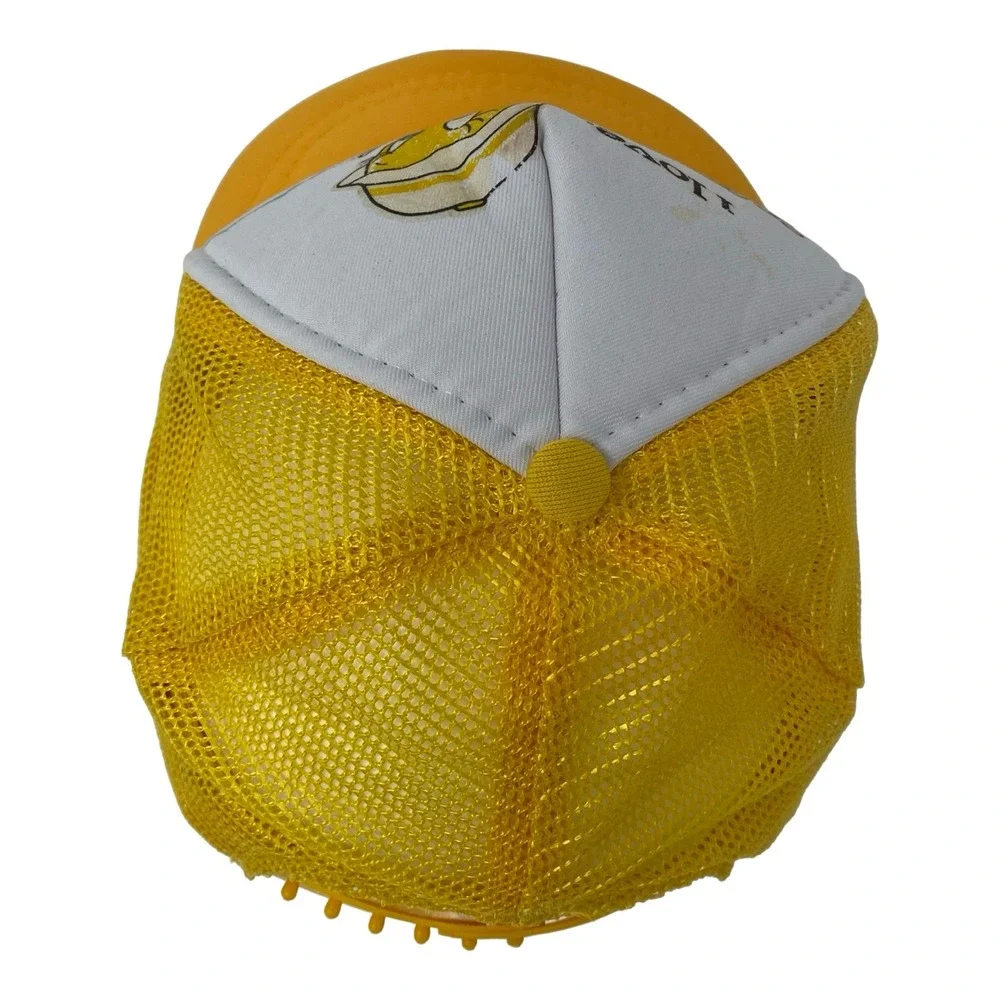 Vintage Kids 1984 Tweety Bird Trucker Hat Looney Tunes Yellow Mesh Cap